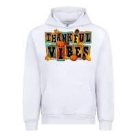 White thankful vibes Urban Hoodie - FaDigitalArtStudio