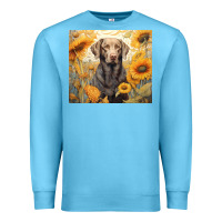 Ocean Blue labrador retriever Premium Sweatshirt - Unal Design
