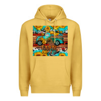 Antique Gold western farm life truck sunflowers  mousepad Premium Hoodie - HRA Design Shop