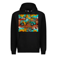 Black western farm life truck sunflowers  mousepad Premium Hoodie - HRA Design Shop