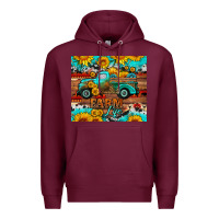 Burgundy western farm life truck sunflowers  mousepad Premium Hoodie - HRA Design Shop