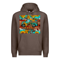 Coffee western farm life truck sunflowers  mousepad Premium Hoodie - HRA Design Shop