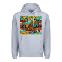 Heather Grey western farm life truck sunflowers  mousepad Premium Hoodie - HRA Design Shop