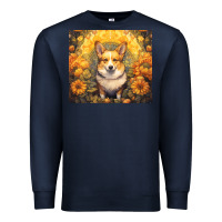 Navy pembroke welsh corgi Premium Sweatshirt - Unal Design