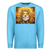 Ocean Blue pembroke welsh corgi Premium Sweatshirt - Unal Design
