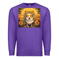 Purple pembroke welsh corgi Premium Sweatshirt - Unal Design