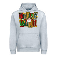 Heather Grey Christmas merry mini Urban Hoodie - FaDigitalArtStudio