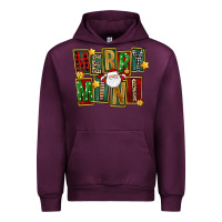 Mauve Wine Christmas merry mini Urban Hoodie - FaDigitalArtStudio