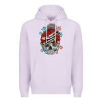 Lilac freezing to death skull Premium Hoodie - FaDigitalArtStudio