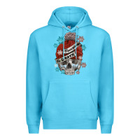 Ocean Blue freezing to death skull Premium Hoodie - FaDigitalArtStudio