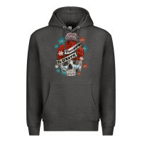 Charcoal Heather freezing to death skull Premium Hoodie - FaDigitalArtStudio
