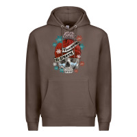 Coffee freezing to death skull Premium Hoodie - FaDigitalArtStudio