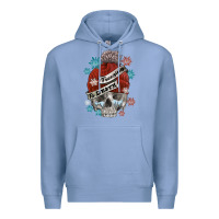 Colony Blue freezing to death skull Premium Hoodie - FaDigitalArtStudio