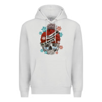 Dove Grey freezing to death skull Premium Hoodie - FaDigitalArtStudio
