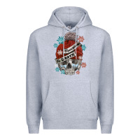 Heather Grey freezing to death skull Premium Hoodie - FaDigitalArtStudio