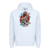White freezing to death skull Premium Hoodie - FaDigitalArtStudio