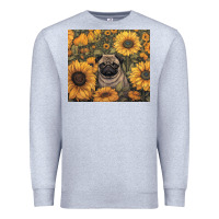 Heather Grey pug Premium Sweatshirt - Unal Design