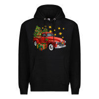 Black christmas truck Premium Hoodie - FaDigitalArtStudio