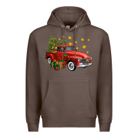 Coffee christmas truck Premium Hoodie - FaDigitalArtStudio