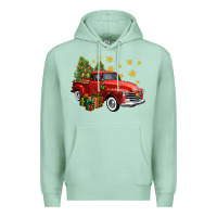Seafoam christmas truck Premium Hoodie - FaDigitalArtStudio