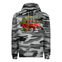 Slate Camo christmas truck Premium Hoodie - FaDigitalArtStudio