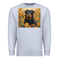 Heather Grey rotweiler Premium Sweatshirt - Unal Design