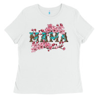White mama with cherry blossoms Ladies Tee - Artiststas