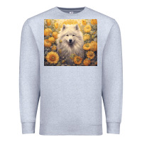 Heather Grey samoyed Premium Sweatshirt - Unal Design