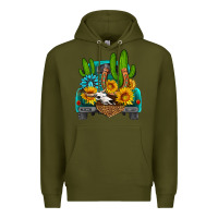 Army Green western truck Horseshoe Premium Hoodie - HRA Design Shop