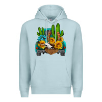 Blue Mist western truck Horseshoe Premium Hoodie - HRA Design Shop