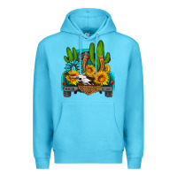 Ocean Blue western truck Horseshoe Premium Hoodie - HRA Design Shop