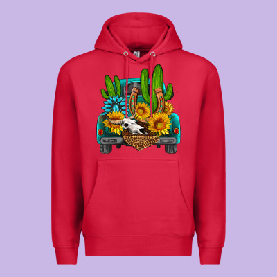 Western Truck Horseshoe Premium Hoodie Designed By Hra Design Shop