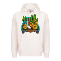 Pale Pink western truck Horseshoe Premium Hoodie - HRA Design Shop