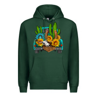 Sports Green western truck Horseshoe Premium Hoodie - HRA Design Shop