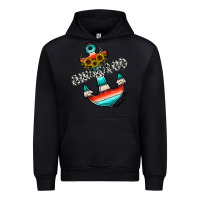 Black anchored Urban Hoodie - CowhideDigitalArt