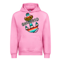 Fuchsia Pink anchored Urban Hoodie - CowhideDigitalArt