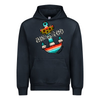 Navy anchored Urban Hoodie - CowhideDigitalArt