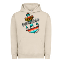 Pigment French Oak anchored Urban Hoodie - CowhideDigitalArt