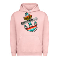 Pigment Salmon anchored Urban Hoodie - CowhideDigitalArt