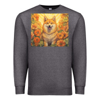 Charcoal Heather shiba inu Premium Sweatshirt - Unal Design