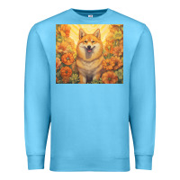 Ocean Blue shiba inu Premium Sweatshirt - Unal Design