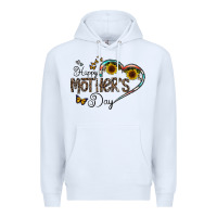 White happy mother's day Premium Hoodie - CowhideDigitalArt