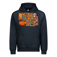 Navy blessed thanksgiving Urban Hoodie - FaDigitalArtStudio
