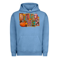 Pigment Pebble Blue blessed thanksgiving Urban Hoodie - FaDigitalArtStudio
