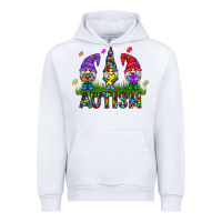 White autism Gnome Urban Hoodie - CowhideDigitalArt