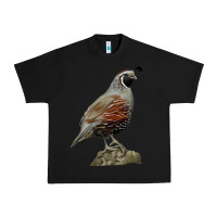 Black California Quail Bird Urban Heavy Tee - RanaPortraitStore