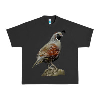 Pigment Black California Quail Bird Urban Heavy Tee - RanaPortraitStore