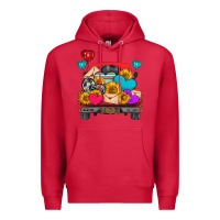 Cardinal western truck with heart Premium Hoodie - HRA Design Shop