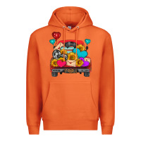 Carrot western truck with heart Premium Hoodie - HRA Design Shop