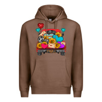 Chestnut western truck with heart Premium Hoodie - HRA Design Shop